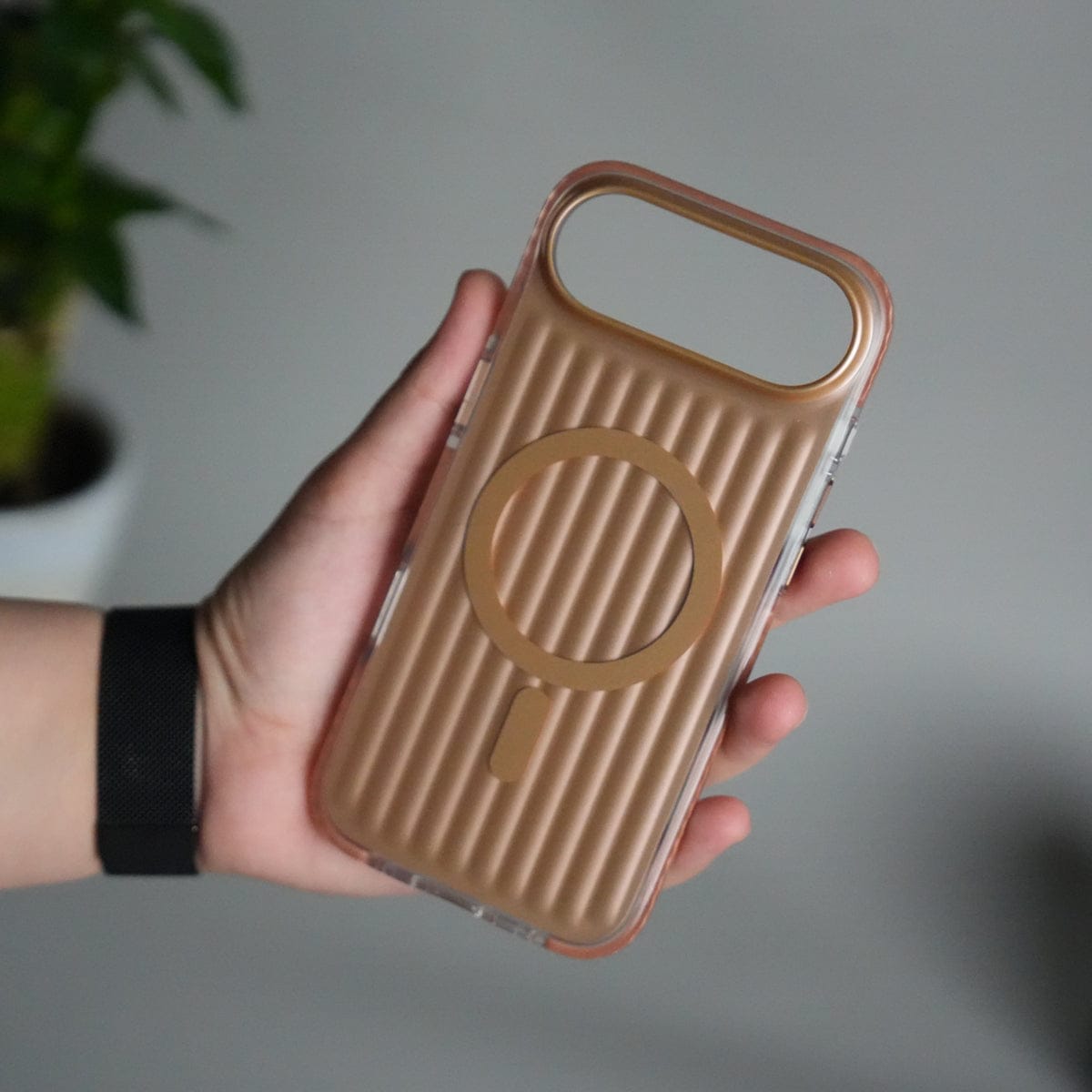 iPhone 17 Air MagSafe Suitcase Design Cover | Shockproof Ribbed Back Cover