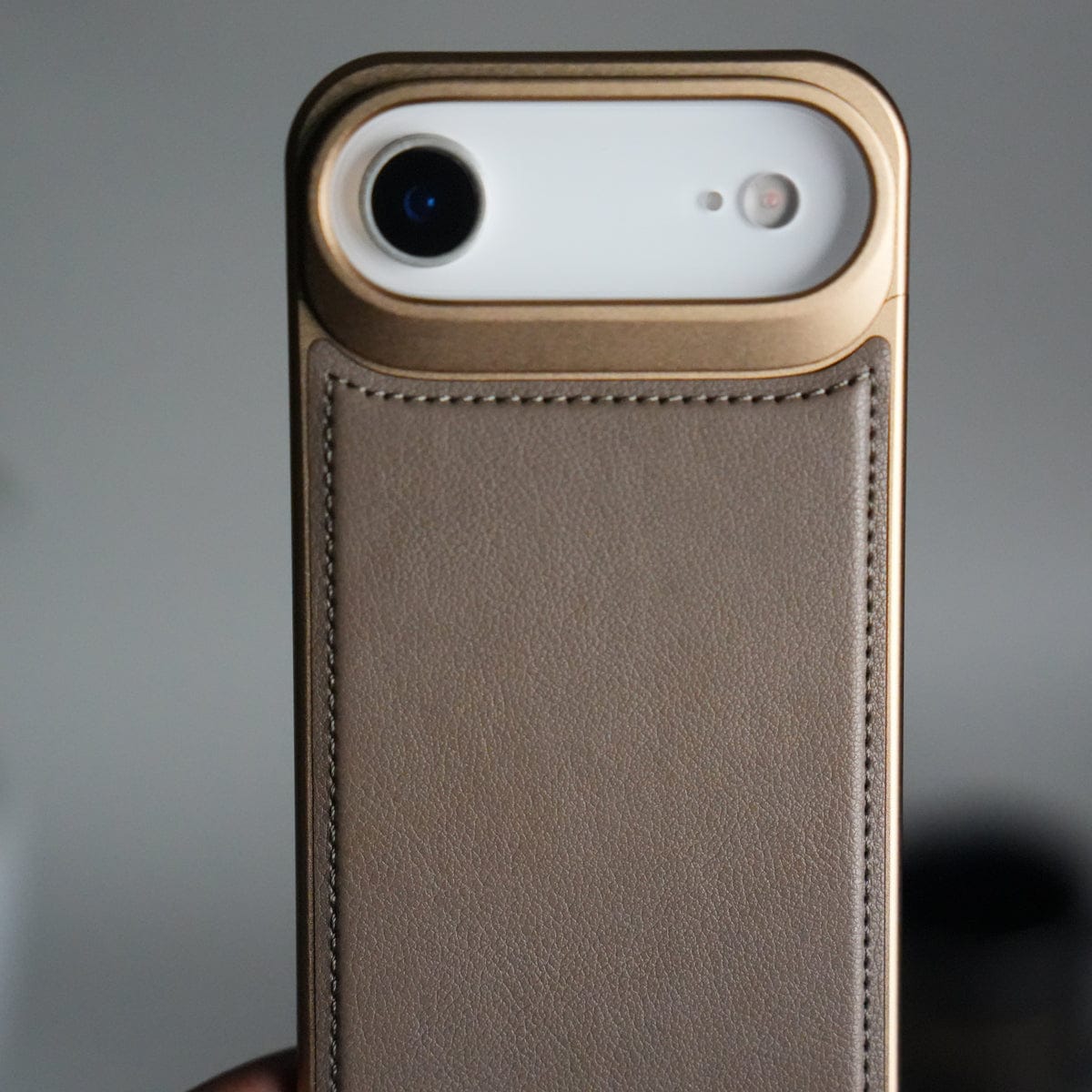 iPhone 17 Air Premium Metallic AeroFLex Aluminium Stitch Leather MagSafe Case