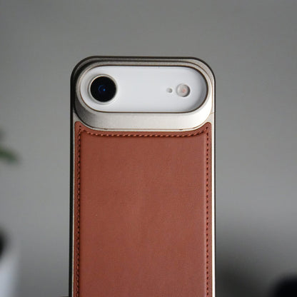 iPhone 17 Air Premium Metallic AeroFLex Aluminium Stitch Leather MagSafe Case