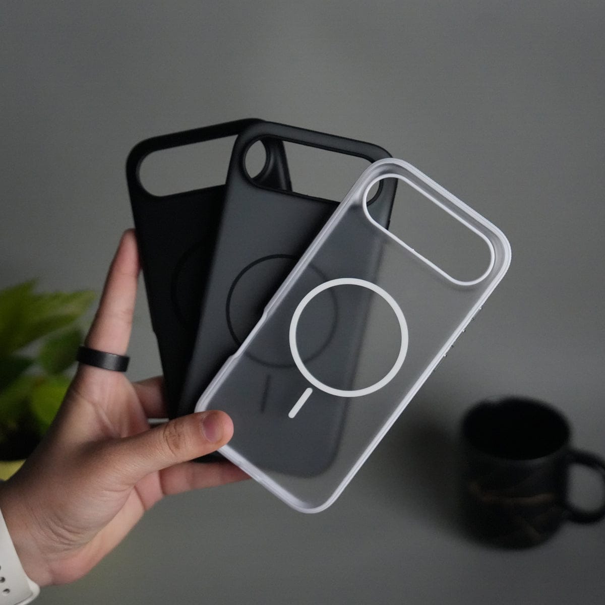 iPhone 17 Air Soft Touch MagSafe Case | Matte Finish with Color Camera Frame