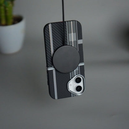iPhone 17 Carbon Fiber Texture Design Hard Pc MagSafe Case Cover MixLine