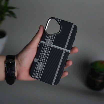 iPhone 17 Carbon Fiber Texture Design Hard Pc MagSafe Case Cover MixLine