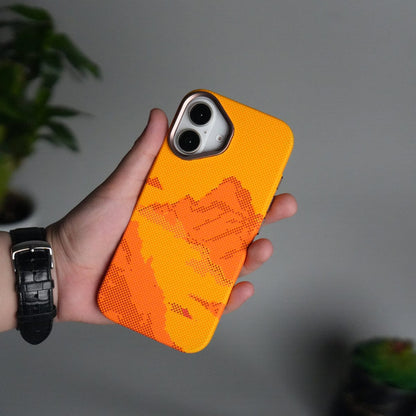 iPhone 17 Carbon Fiber Texture Design Hard Pc MagSafe Case Cover YellowHill