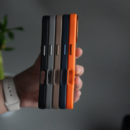 iPhone 17 Frosted Case with Metal Camera Bump & Metal Kickstand | Shockproof Matte Hybrid Cover