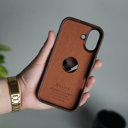 iPhone 17 Leather Case | Classic Middle Stitched PU Back Cover