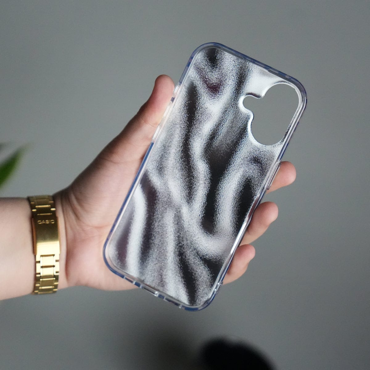 iPhone 17 Leopard Print Case with Beaded Wrist Strap | Cute Transparent Designer Cover