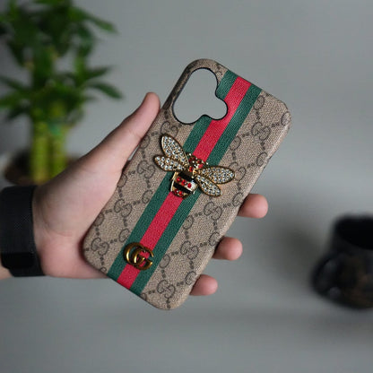 iPhone 17 Luxury 3D BEE Stripe Design Case Cover