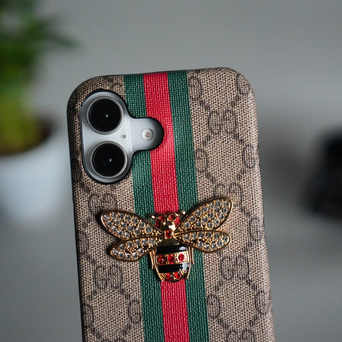 iPhone 17 Luxury 3D BEE Stripe Design Case Cover