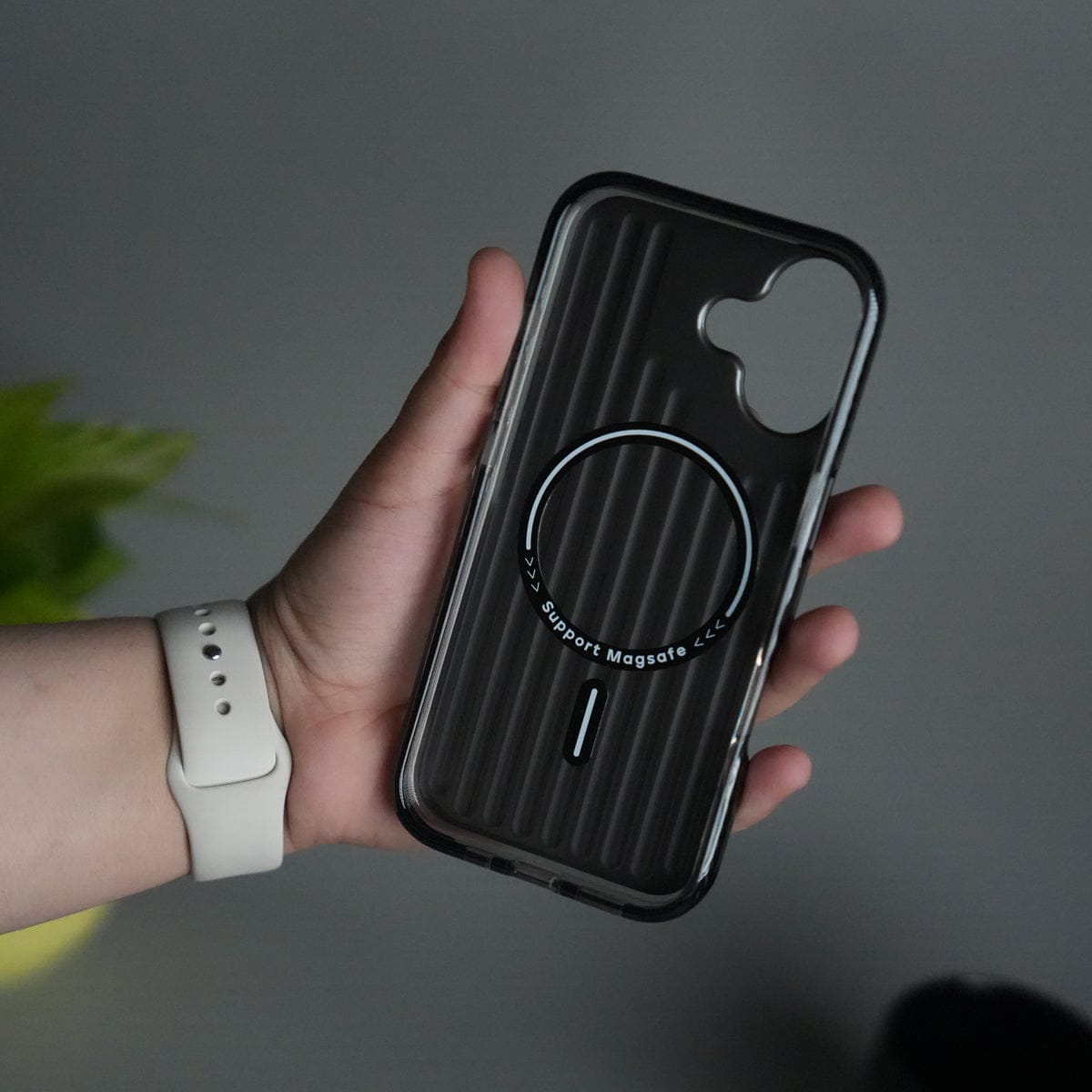 iPhone 17 MagSafe Suitcase Design Case | Shockproof Ribbed Texture Back Cover