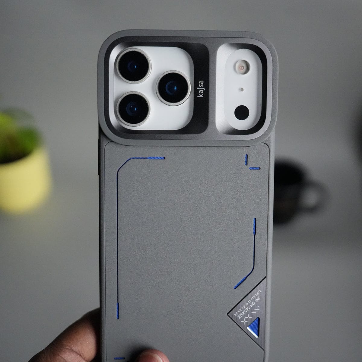 iPhone 17 Pro Matrix Leather Pattern Case | Premium Luxury Back Cover with Metal Camera Frame