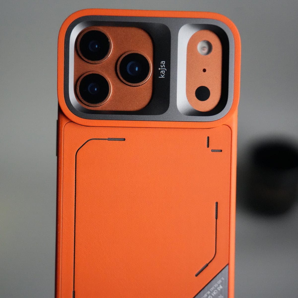 iPhone 17 Pro Matrix Leather Pattern Case | Premium Luxury Back Cover with Metal Camera Frame
