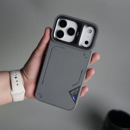 iPhone 17 Pro Matrix Leather Pattern Case | Premium Luxury Back Cover with Metal Camera Frame
