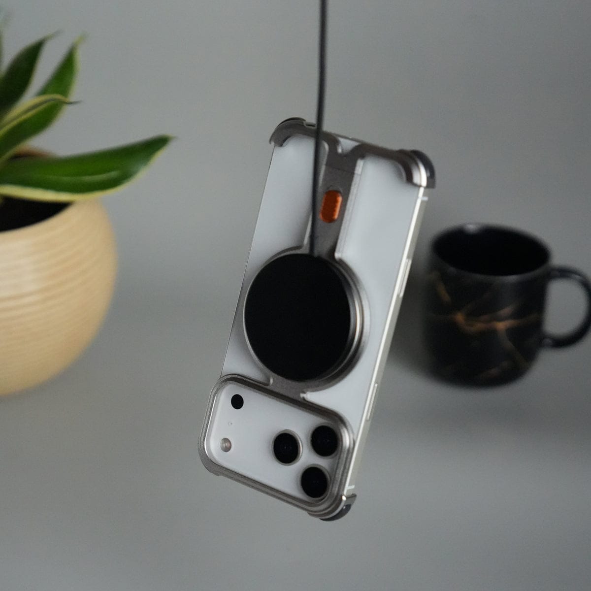 iPhone 17 Pro Max Aluminium Metal Frame Rotating Kickstand Case
