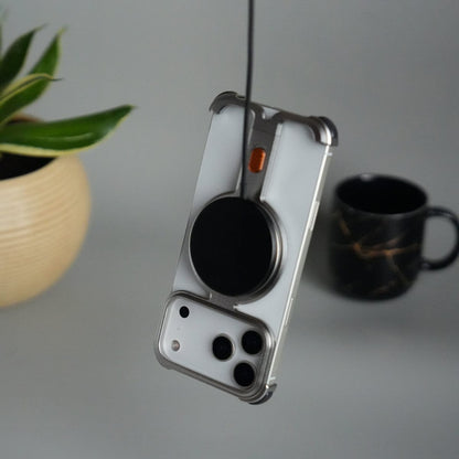 iPhone 17 Pro Max Aluminium Metal Frame Rotating Kickstand Case