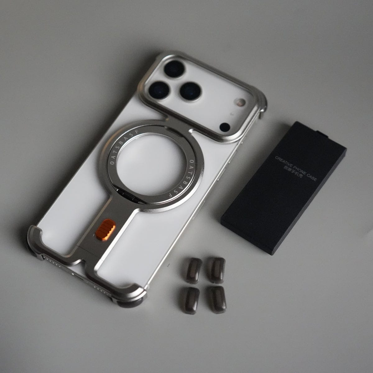 iPhone 17 Pro Max Aluminium Metal Frame Rotating Kickstand Case