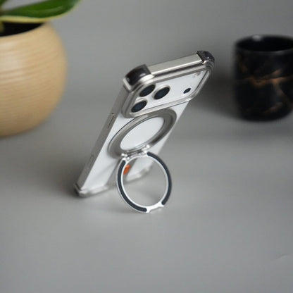 iPhone 17 Pro Max Aluminium Metal Frame Rotating Kickstand Case