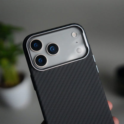 iPhone 17 Pro Carbon Fiber Texture Design Hard Pc MagSafe Case Cover BlackCarbon