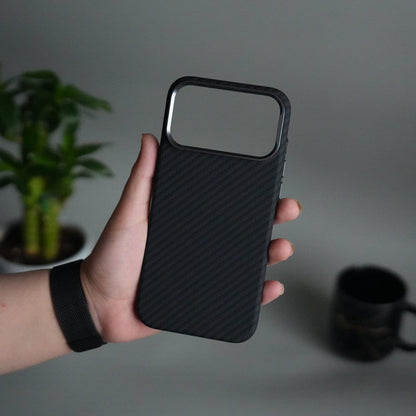 iPhone 17 Pro Max Carbon Fiber Texture Design Hard Pc MagSafe Case Cover BlackCarbon