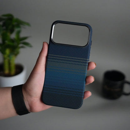 iPhone 17 Pro Carbon Fiber Texture Design Hard Pc MagSafe Case Cover BlueGreen