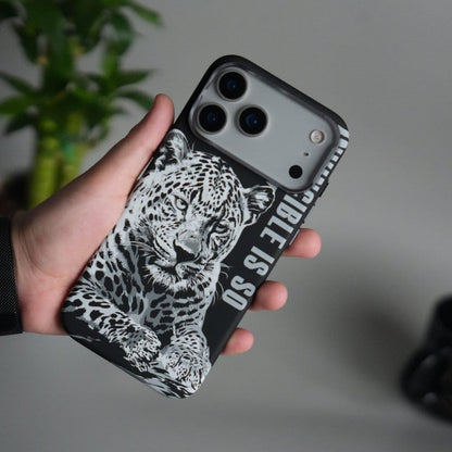 iPhone 17 Pro Max Carbon Fiber Texture Design Hard Pc MagSafe Case Cover BWLeopard