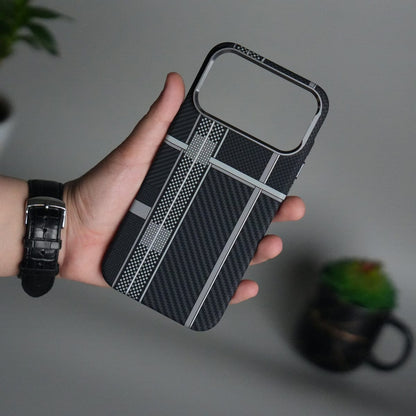 iPhone 17 Pro Carbon Fiber Texture Design Hard Pc MagSafe Case Cover MixLine