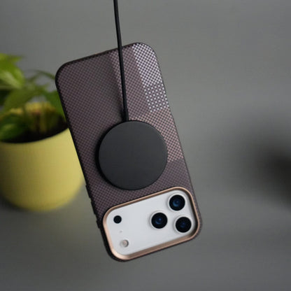 iPhone 17 Pro Carbon Fiber Texture Design Side Bumper MagSafe Case Cover