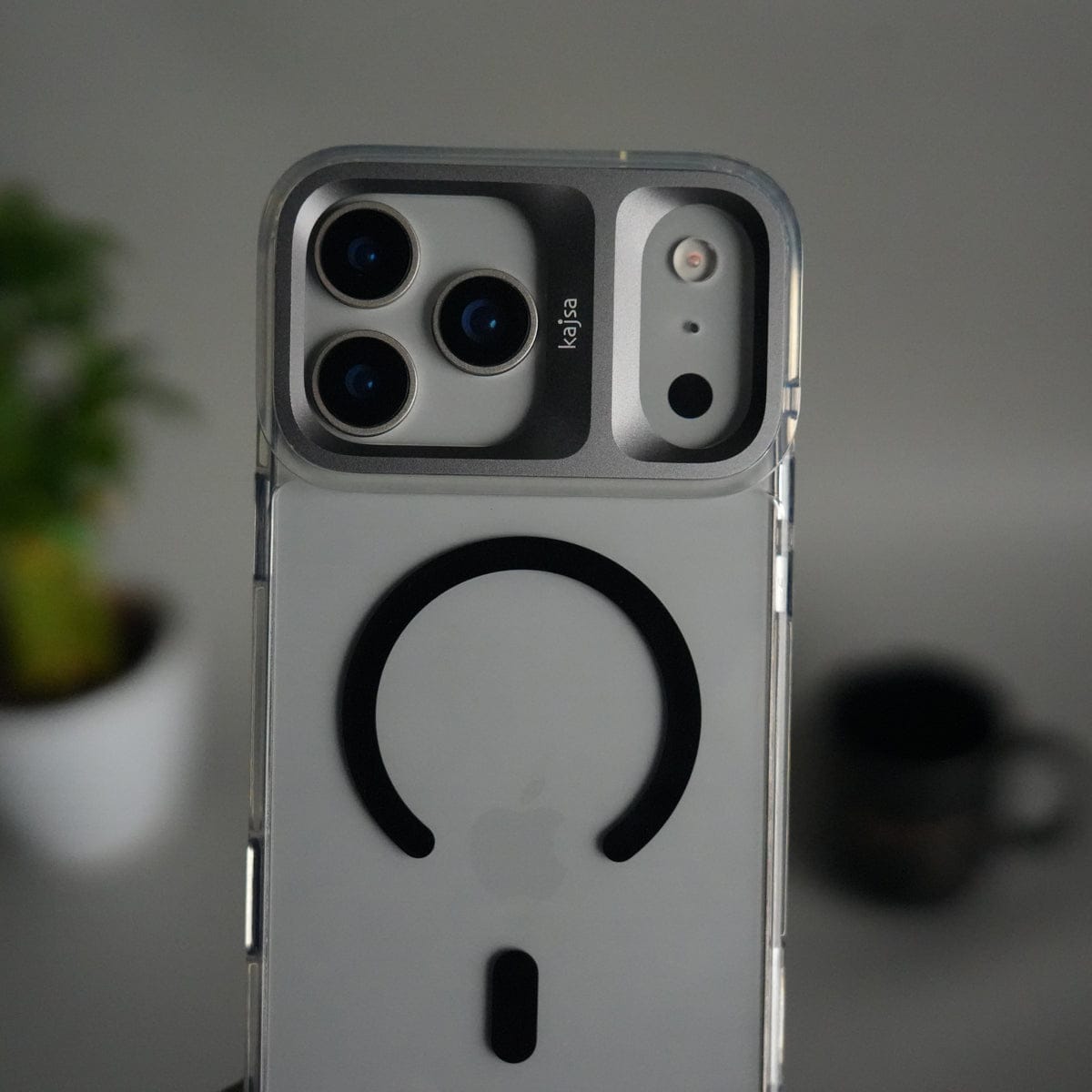 iPhone 17 Pro Clear MagSafe Case | Aluminum Metal Camera Frame | Shockproof Transparent Back Cover