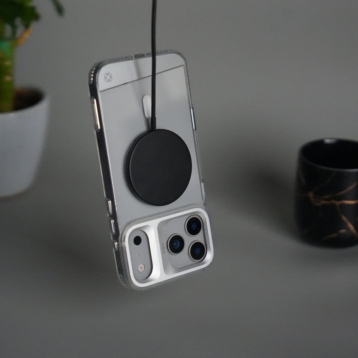 iPhone 17 Pro Clear MagSafe Case | Aluminum Metal Camera Frame | Shockproof Transparent Back Cover