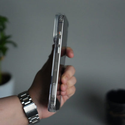 iPhone 17 Pro Clear MagSafe Case | Aluminum Metal Camera Frame | Shockproof Transparent Back Cover