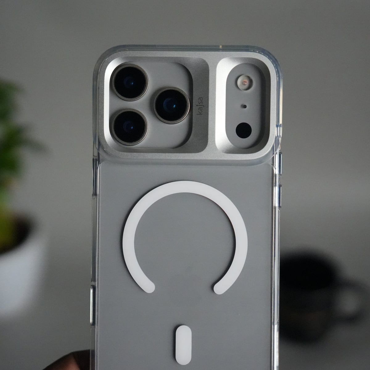 iPhone 17 Pro Clear MagSafe Case | Aluminum Metal Camera Frame | Shockproof Transparent Back Cover