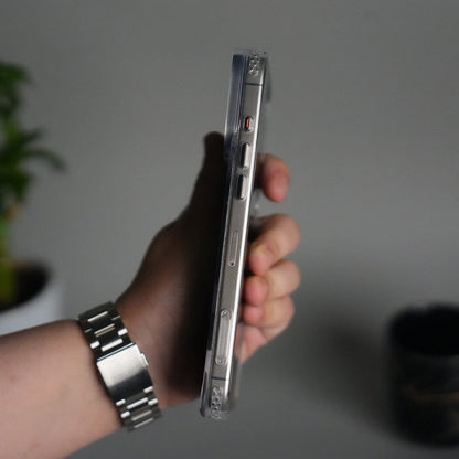 iPhone 17 Pro Clear MagSafe Case | Aluminum Metal Camera Frame | Shockproof Transparent Back Cover