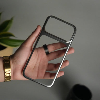 iPhone 17 Pro Clear Shell Case | Slim Back Cover with Electroplated Edges