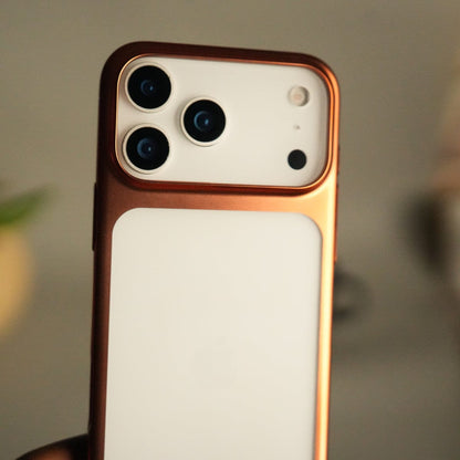 iPhone 17 Pro Clear Shell Case | Slim Back Cover with Electroplated Edges