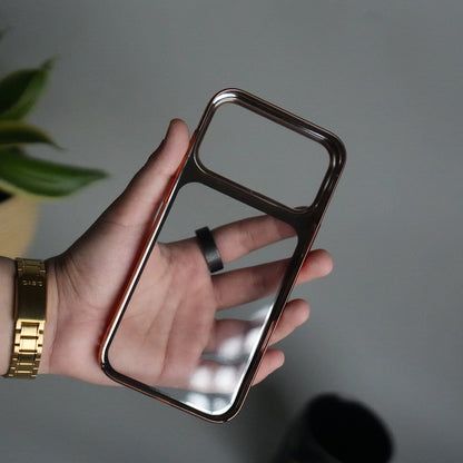 iPhone 17 Pro Clear Shell Case | Slim Back Cover with Electroplated Edges