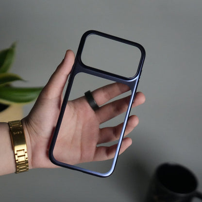 iPhone 17 Pro Clear Shell Case | Slim Back Cover with Electroplated Edges