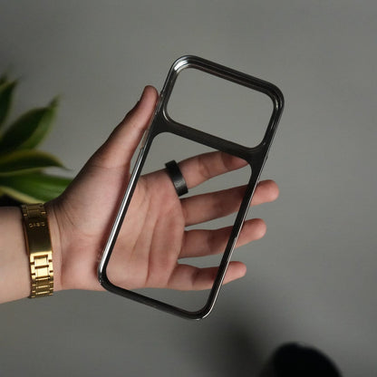 iPhone 17 Pro Clear Shell Case | Slim Back Cover with Electroplated Edges
