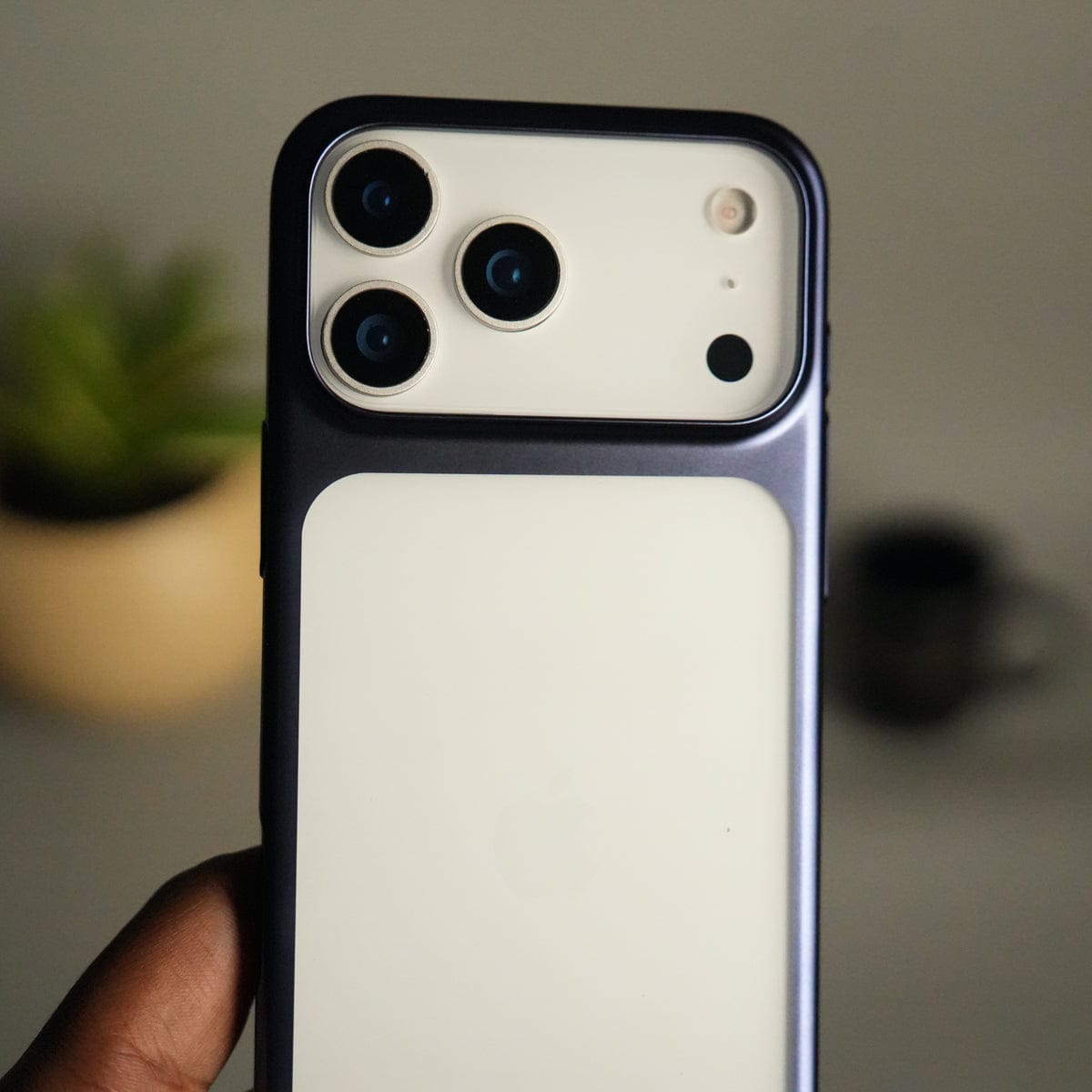 iPhone 17 Pro Clear Shell Case | Slim Back Cover with Electroplated Edges