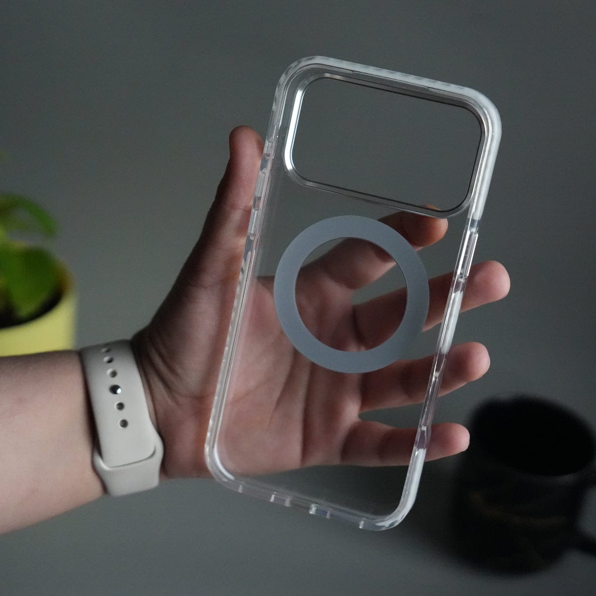 iPhone 17 Pro Max ClearShield Metal Ring Stand MagSafe Case Cover