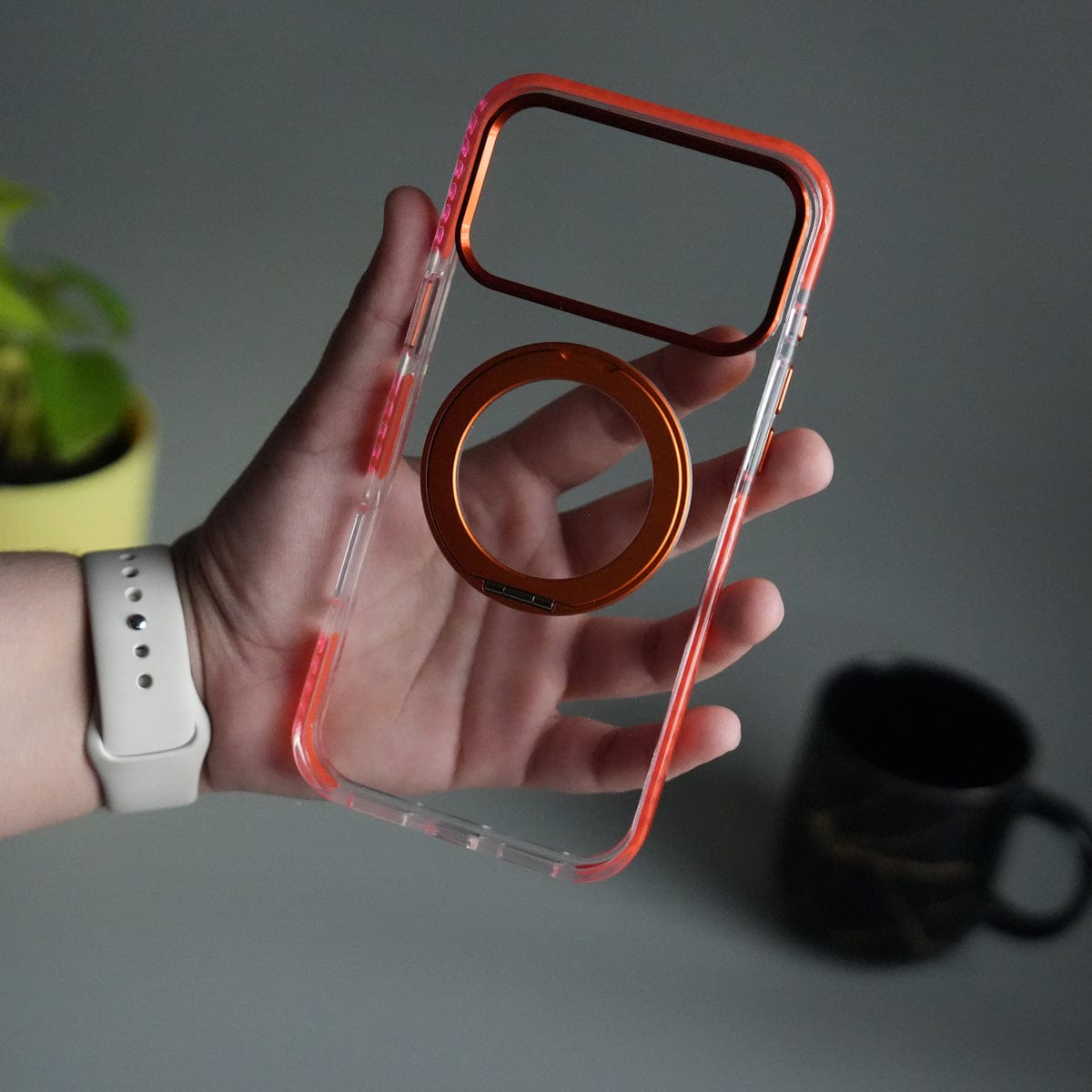 iPhone 17 Pro Max ClearShield Metal Ring Stand MagSafe Case Cover