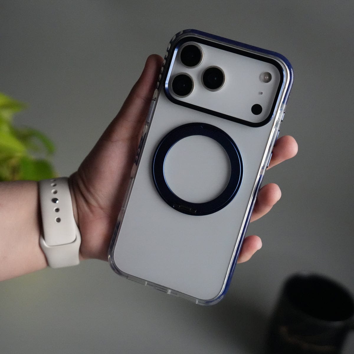 iPhone 17 Pro Max ClearShield Metal Ring Stand MagSafe Case Cover