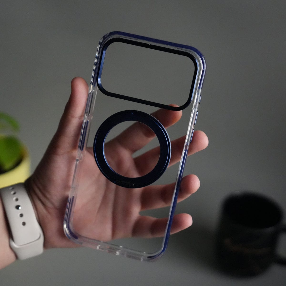 iPhone 17 Pro Max ClearShield Metal Ring Stand MagSafe Case Cover