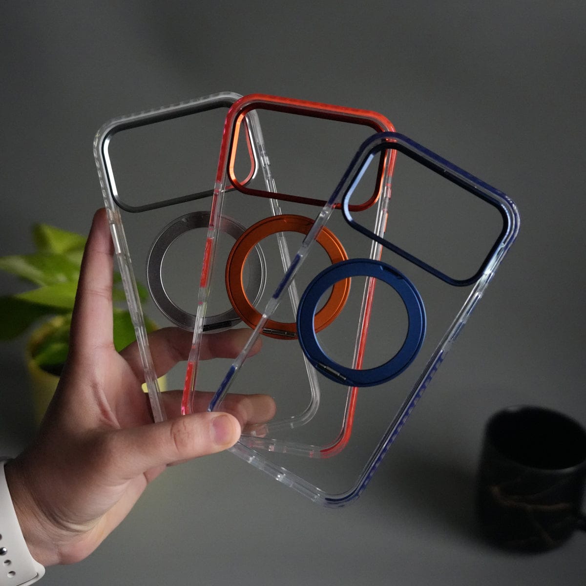 iPhone 17 Pro Max ClearShield Metal Ring Stand MagSafe Case Cover