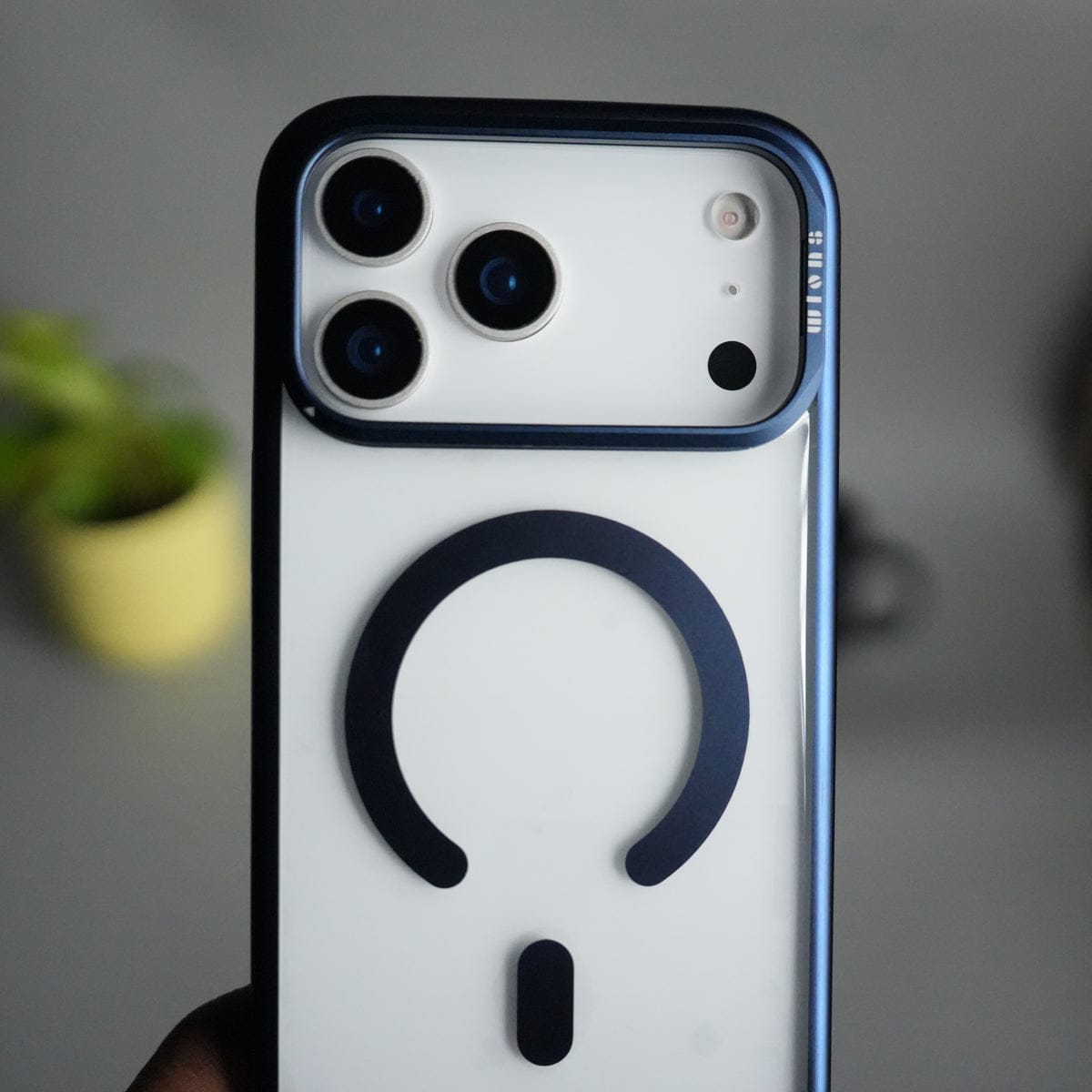 iPhone 17 Pro Crystal View MagSafe Case with Metal Camera Frame Kickstand Cover