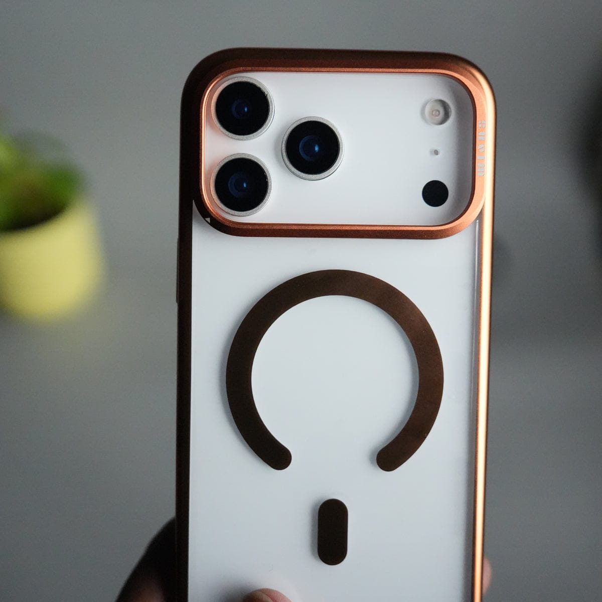 iPhone 17 Pro Crystal View MagSafe Case with Metal Camera Frame Kickstand Cover