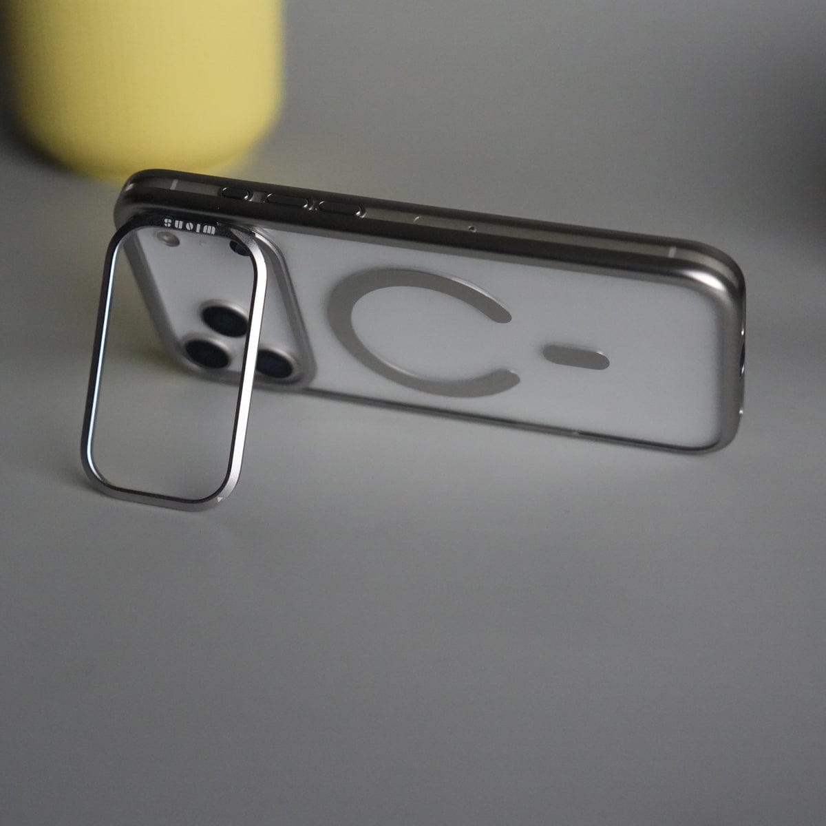 iPhone 17 Pro Crystal View MagSafe Case with Metal Camera Frame Kickstand Cover