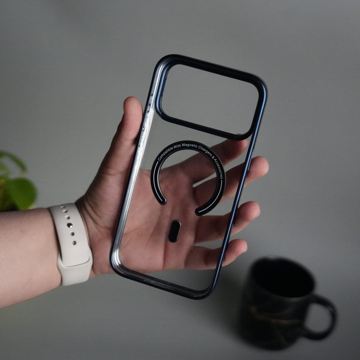 iPhone 17 Pro Crystal View MagSafe Case with Metal Camera Frame Kickstand Cover