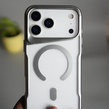 iPhone 17 Pro Max Electroplated Frame Transparent Magsafe Case