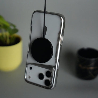iPhone 17 Pro Max Electroplated Frame Transparent Magsafe Case