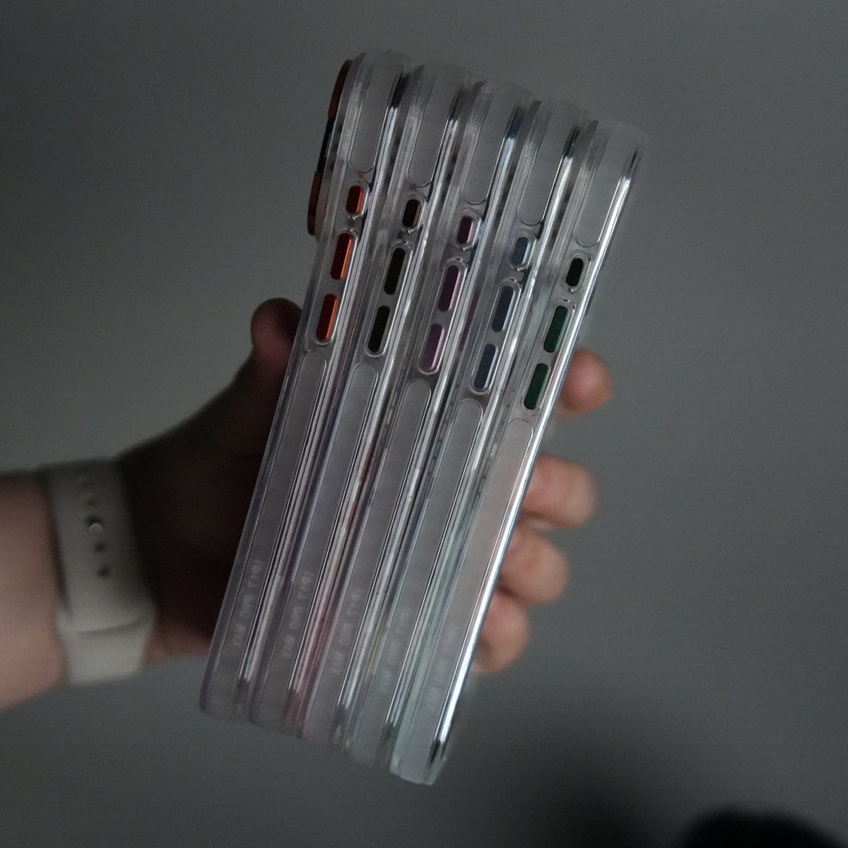 iPhone 17 Pro Max FloraCrystal Clear Floral Design Case with Color Metal Camera Stand Frame