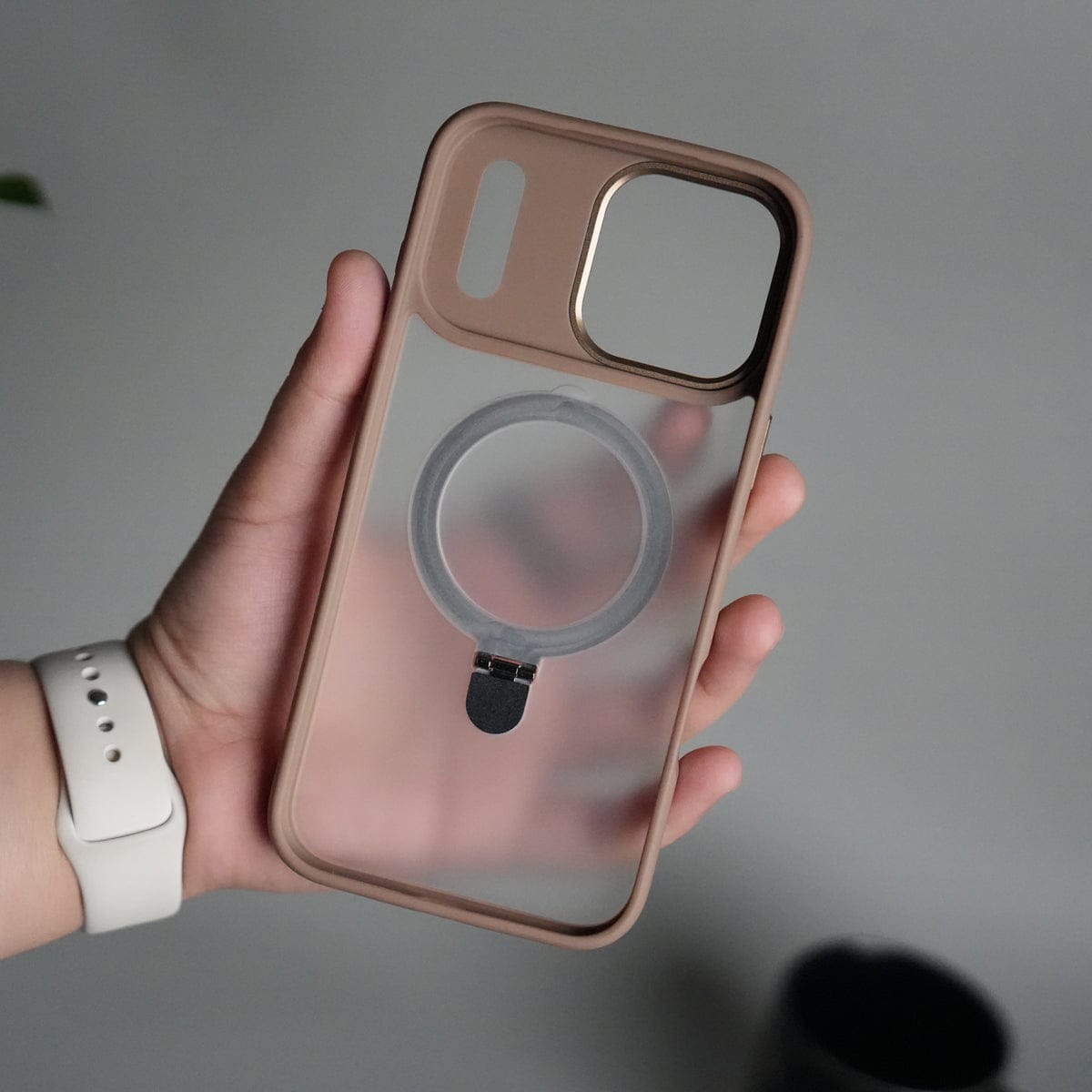 iPhone 17 Pro Frosted Case with Metal Camera Bump & Metal Kickstand | Shockproof Matte Hybrid Cover